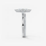 Marquise Three Stone Lab Grown Diamond Engagement Ring