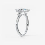 Marquise Three Stone Lab Grown Diamond Engagement Ring