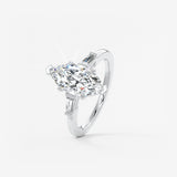 Marquise Three Stone Lab Grown Diamond Engagement Ring