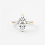 Marquise Three Stone Lab Grown Diamond Engagement Ring