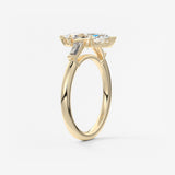 Marquise Three Stone Lab Grown Diamond Engagement Ring