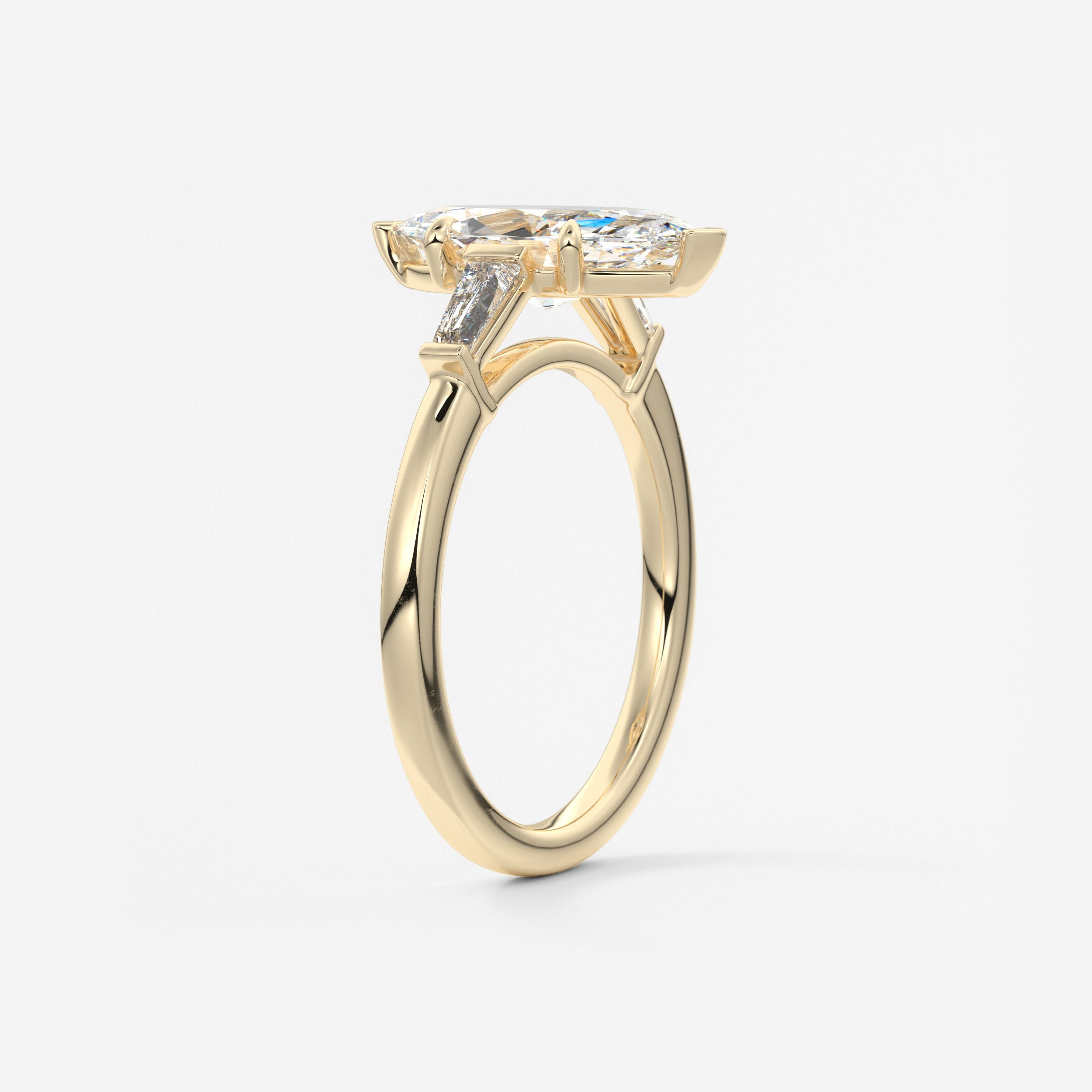 Marquise Three Stone Lab Grown Diamond Engagement Ring