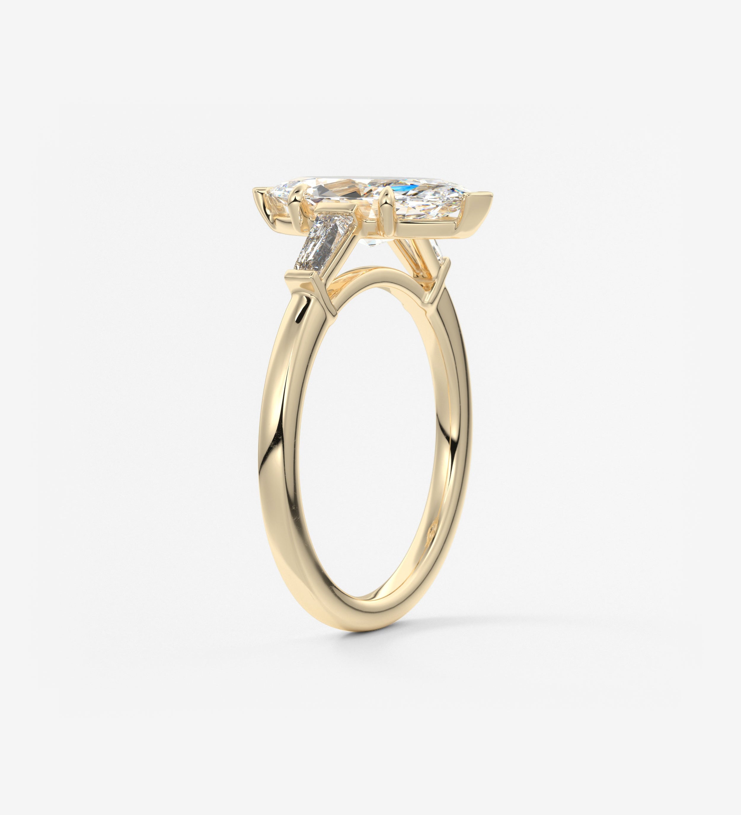 Marquise Three Stone Lab Grown Diamond Engagement Ring