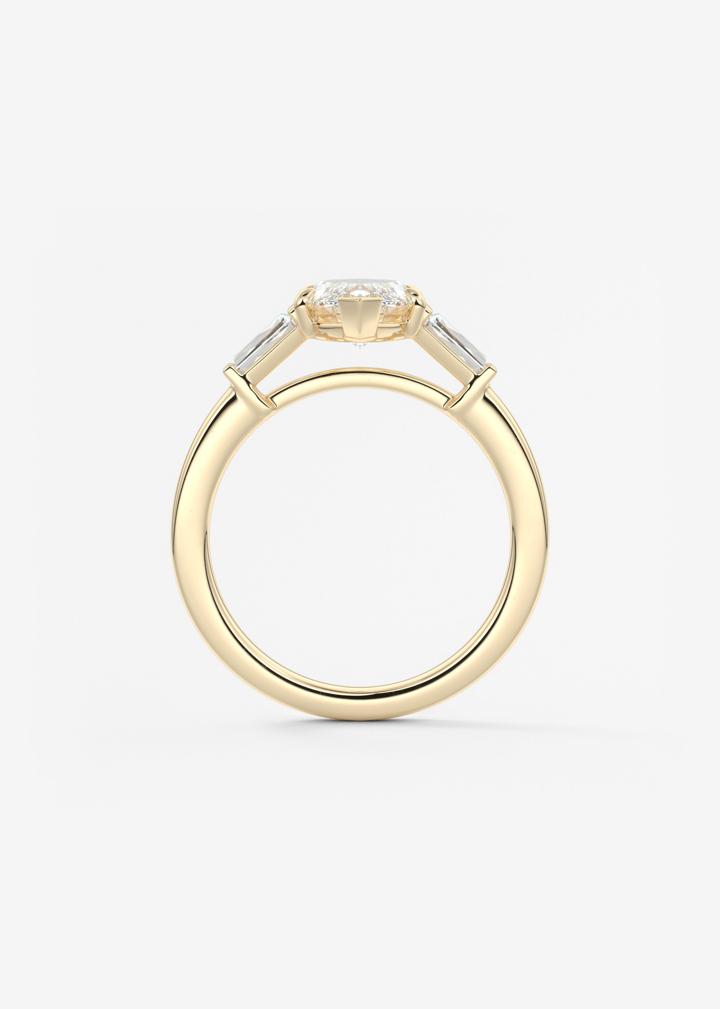 Marquise Three Stone Lab Grown Diamond Engagement Ring