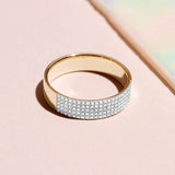 Stunning 0.26 TCW Round Moissanite Stones Cluster Wedding Band 5