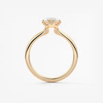 Marquise Three Stone Bezel Lab Grown Diamond Engagement Ring