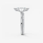 Marquise Three Stone Bezel Lab Grown Diamond Engagement Ring