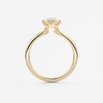 Marquise Three Stone Bezel Lab Grown Diamond Engagement Ring