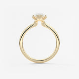 Marquise Three Stone Bezel Lab Grown Diamond Engagement Ring