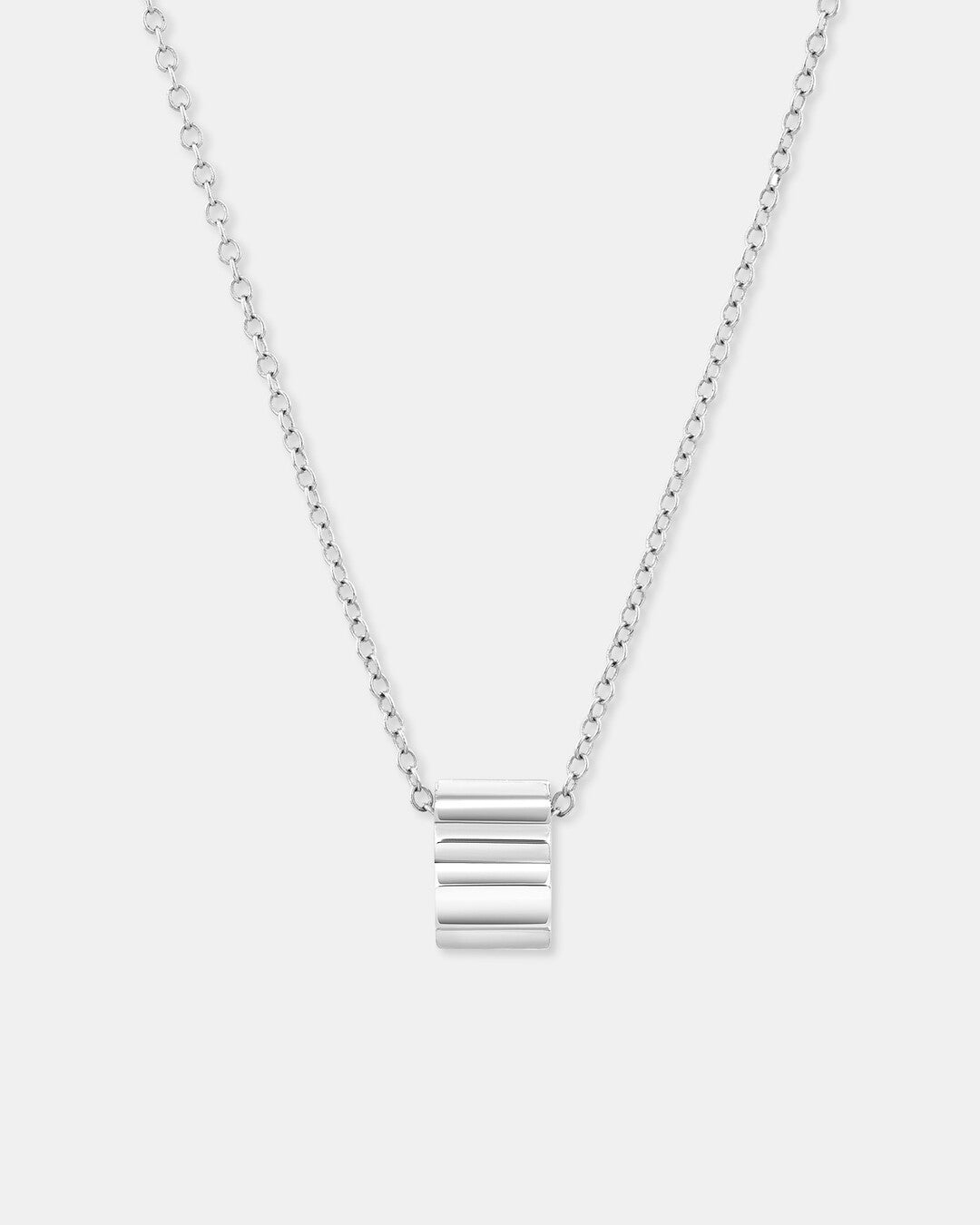 Round Cut Cubic Zirconia in 925 Sterling Silver Necklace 1