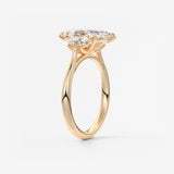Marquise Three Stone Lab Grown Diamond Engagement Ring