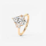 Marquise Three Stone Lab Grown Diamond Engagement Ring