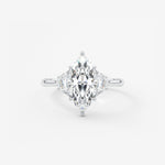 Marquise Three Stone Lab Grown Diamond Engagement Ring