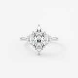 Marquise Three Stone Lab Grown Diamond Engagement Ring