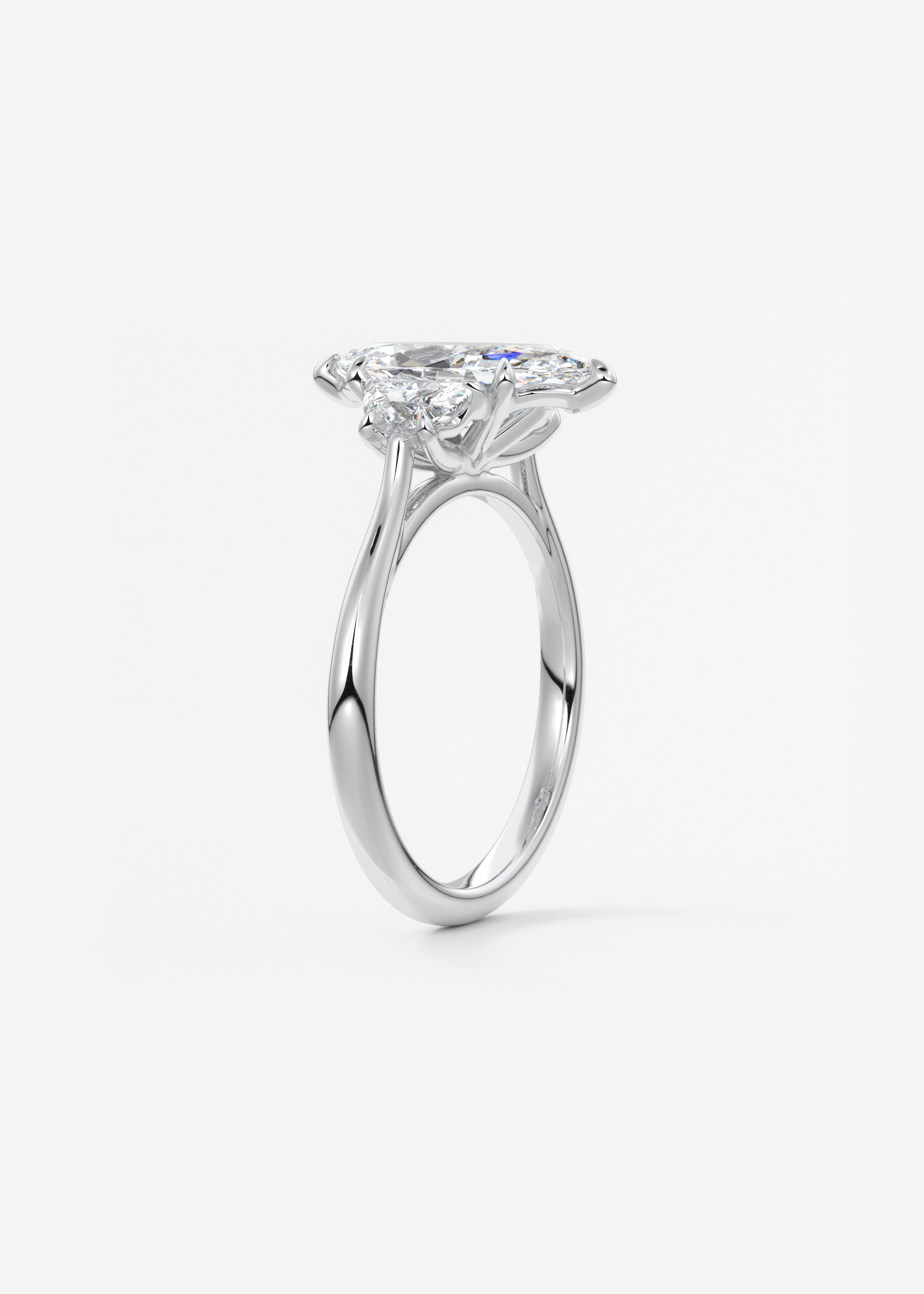 Marquise Three Stone Lab Grown Diamond Engagement Ring