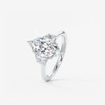 Marquise Three Stone Lab Grown Diamond Engagement Ring