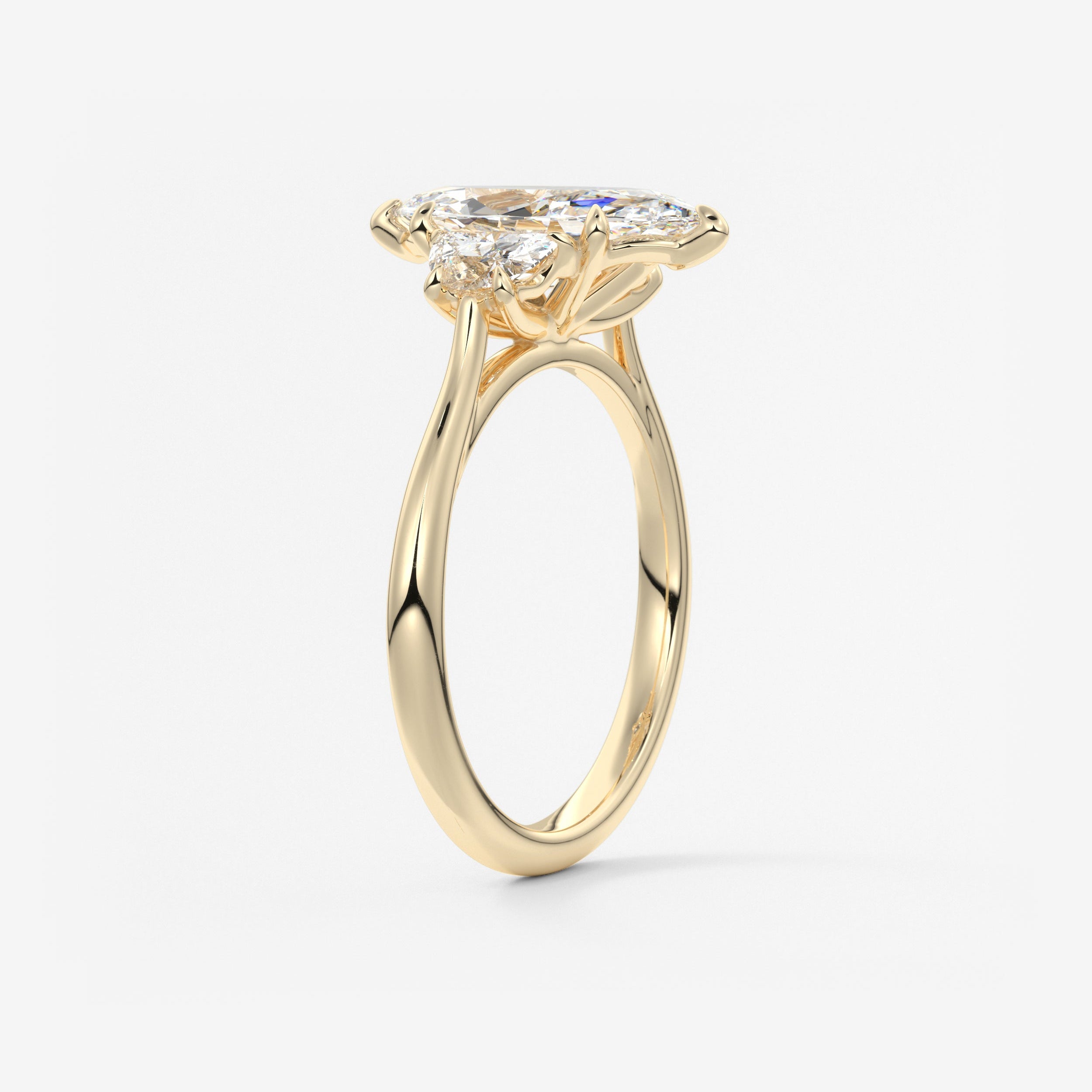 Marquise Three Stone Lab Grown Diamond Engagement Ring