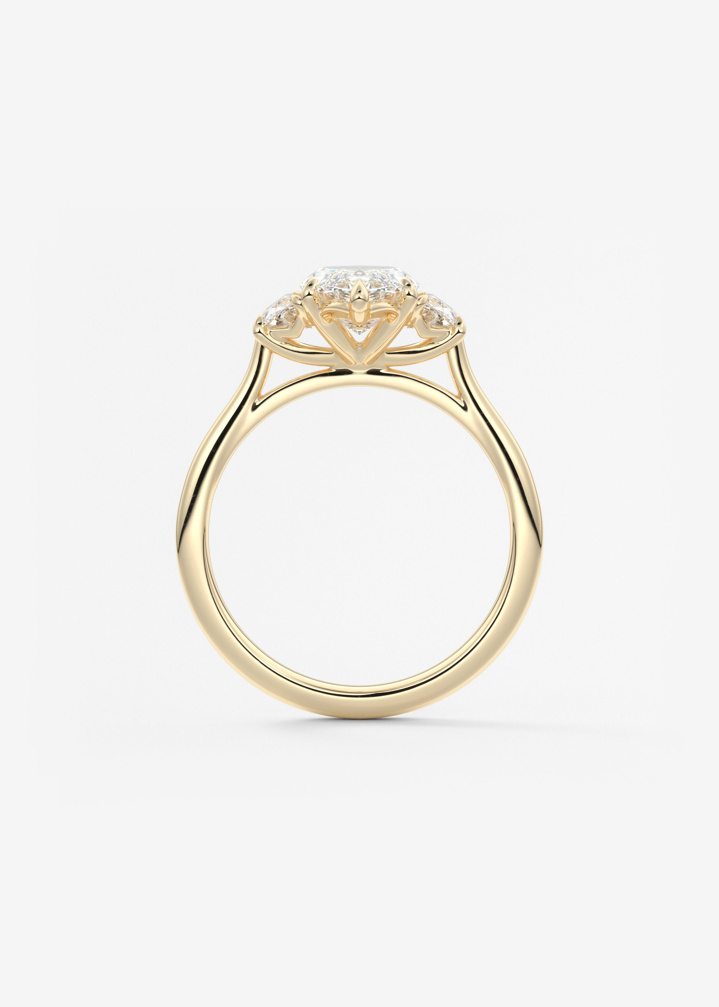 Marquise Three Stone Lab Grown Diamond Engagement Ring