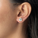 1.0 TCW Round Cut Moissanite Stud Earrings in Gold 5