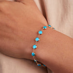 14.4 TCW Round Topaz Lab Made Diamond- December Birthstone Bracelet 6