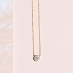 0.50 CT Round Moissanite Diamond Cluster Pendant Necklace in Solid Gold 7