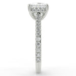 Stunning 1.30 CT Princess Moissanite Engagement Ring with Hidden Halo & Pave Design 7