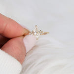 Stunning 1 CT Marquise Moissanite Engagement Ring With Cluster Design 6
