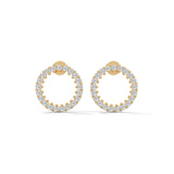 1.2 TCW Round Cut Moissanite Huggies Earrings