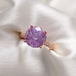 3.0 CT Round Cut Pave Amethyst Ring 3