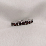 3.0 TCW Red Garnets Full Eternity Wedding Band 1