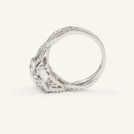 Stunning 1.0 CT Oval  Moissanite Engagement Ring with Double Halo Design 5