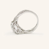 Stunning 1.0 CT Oval  Moissanite Engagement Ring with Double Halo Design 5