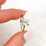 Stunning 2.5 CT Oval Moissanite Engagement Ring with Solitaire Design 9