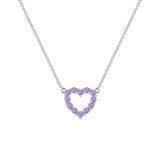 1.44 CT Round Amethyst Lab Made Diamond- February Birthstone Necklace 7