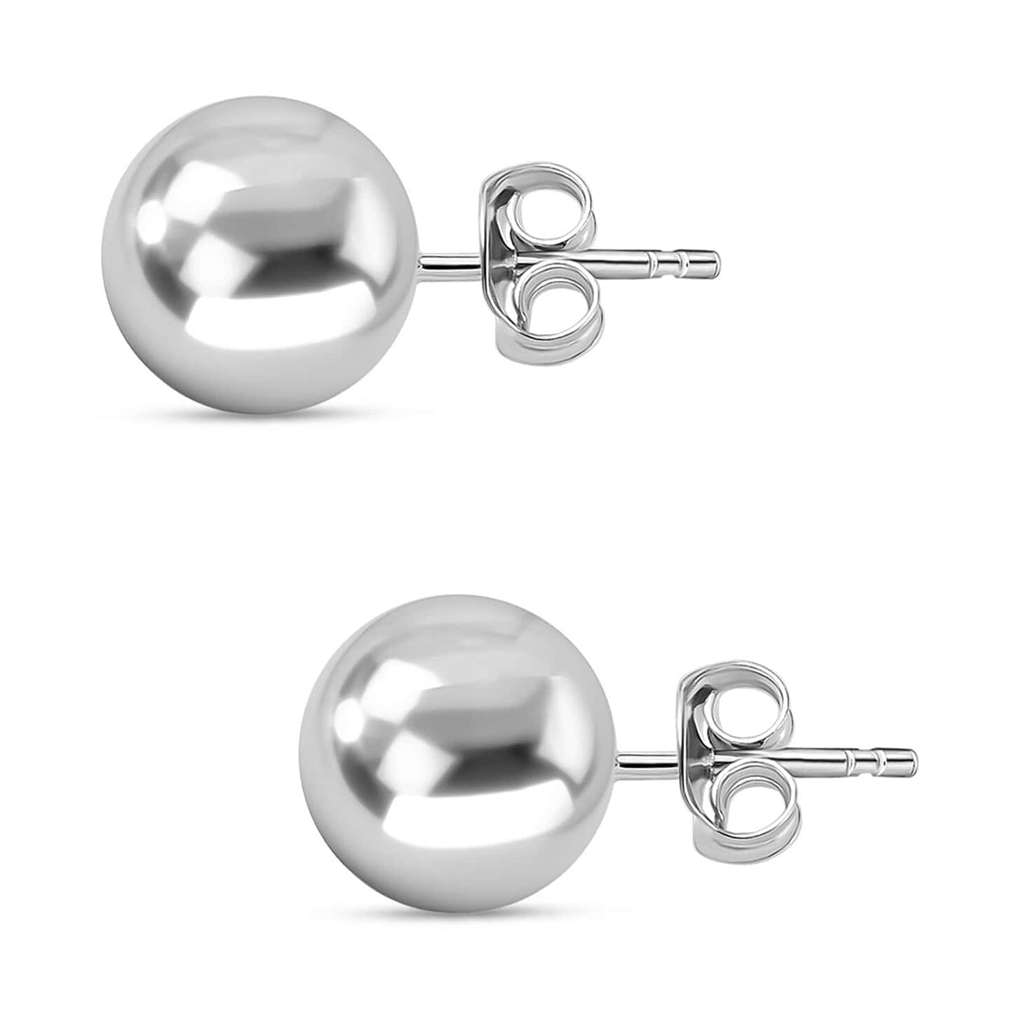 Round Cut Cubic Zirconia in 925 Sterling Silver Earrings 4