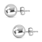 Round Cut Cubic Zirconia in 925 Sterling Silver Earrings 4