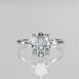 Stunning 2.11 CT Oval Moissanite Engagement Ring with Solitaire Design 4