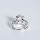 Classic 3.50 CT Oval Moissanite Engagement Ring with Split Shank Design 3