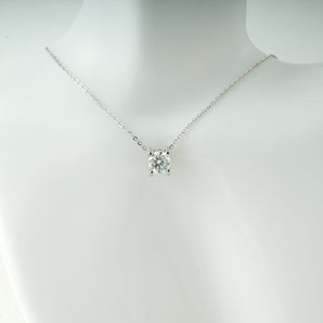 0.17 CT Moissanite Diamond Cross Pendant Necklace in Solid Gold