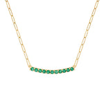 2 CT Round Emerald Lab Made Diamond-May Birthstone Necklace 1