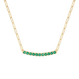2 CT Round Emerald Lab Made Diamond-May Birthstone Necklace 1