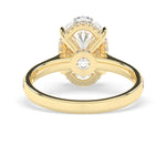Stunning 3.0 CT Oval Moissanite Engagement Ring with Double Hidden Halo & Pave Design 3