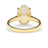 Stunning 3.0 CT Oval Moissanite Engagement Ring with Double Hidden Halo & Pave Design 3