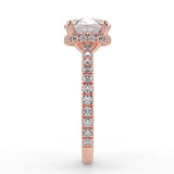 Stunning 2.45 CT Cushion Moissanite Engagement Ring with Hidden Halo & Pave Design 10