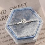Stunning 2.5 CT Round Moissanite Engagement Ring with Solitaire Design 9