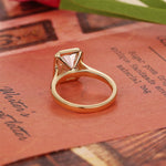 Stunning 3.0 CT Radiant Moissanite Engagement Ring with Bezel Design 4