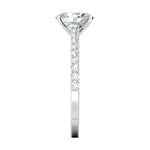 Stunning 0.5 CT Oval Moissanite Stones Engagement Ring In Pave Design 4