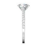 Stunning 0.5 CT Oval Moissanite Stones Engagement Ring In Pave Design 4