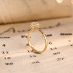 Stunning 0.8 CT Pear Moissanite Engagement Ring With East-West Solitaire Design 4