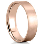 Classic Matte Finish Wedding Band for Men's in Solid Gold 6